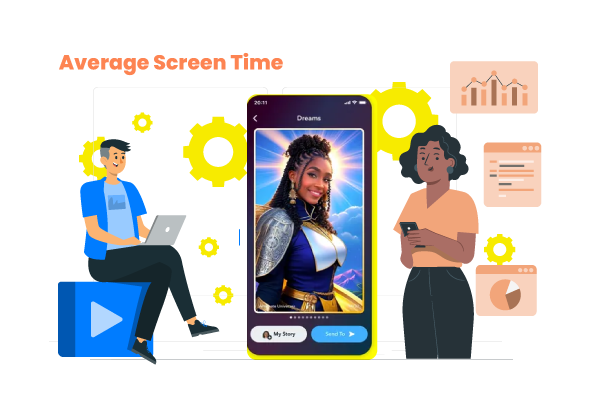 Snapchat Ads - Average Screen Time metric